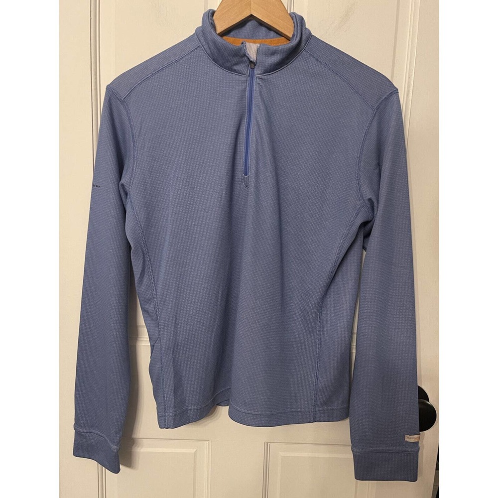 Columbia GRT Sweatshirt Women’s Size Large Blue 1/4 Zip Pullover Fleece Omni Dry